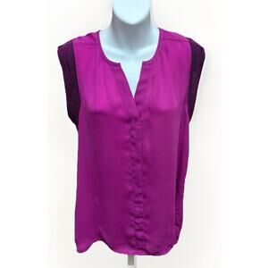 Cabi Tank Top Womens Size Small Sleeve Blouse Sleeveless Shirt V-neck Pink